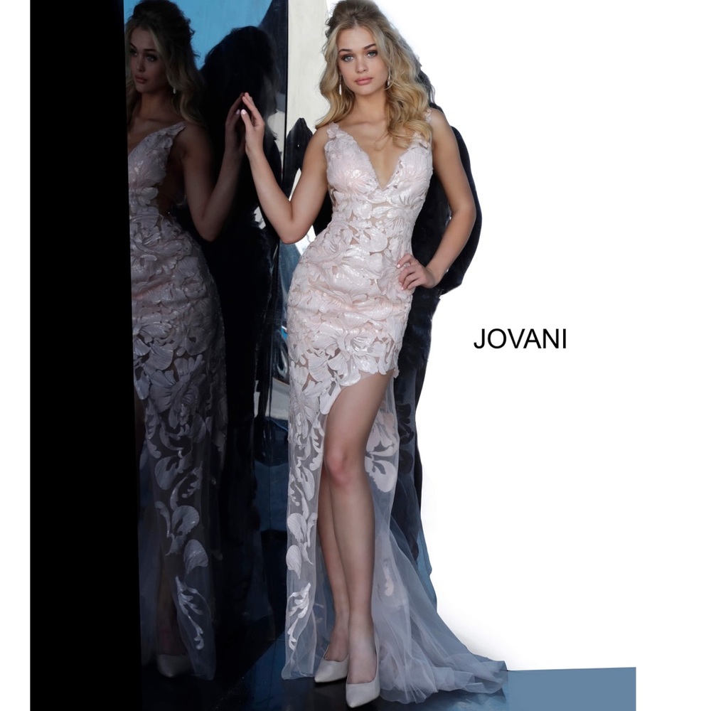 JOVANI 4084 High Slit Evening Dress NWT